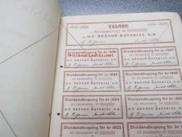 Oy Brändö Material Ab, ett tusen finska mark, Brändö 1919 -osakekirja