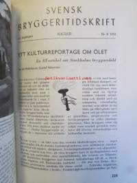 Svensk Bryggerritidskrift 1951 Sextiosjätte Årgången