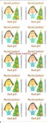 Hyvää Joulua !   - kirjeensulkija 10 kpl:n arkki