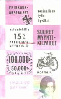 Veikkausarpajaiset - suuret myyntikilpailut 1962 esite