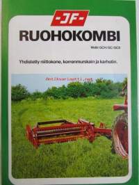 JF Ruohokombi mallit GCH/GC/GCS, Yhdistetty niittokone, korrenmurskain ja karkotin -Maatalouskoneen myyntisesite