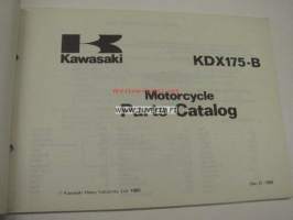 Kawasaki KDX175-B parts catalog -varaosaluettelo
