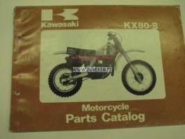 Kawasaki KX80-B parts catalog -varaosaluettelo