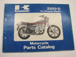 Kawasaki Z650-D parts catalog -varaosaluettelo