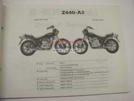 Kawasaki Z440-A (A-2, A-3) parts catalog -varaosaluettelo