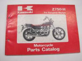 Kawasaki Z750-H (H-2, H-3) parts catalog -varaosaluettelo