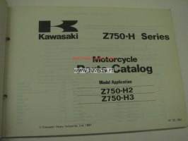 Kawasaki Z750-H (H-2, H-3) parts catalog -varaosaluettelo