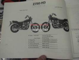 Kawasaki Z750-H (H-2, H-3) parts catalog -varaosaluettelo