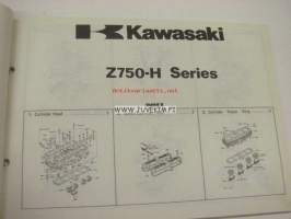 Kawasaki Z750-H (H-2, H-3) parts catalog -varaosaluettelo