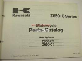 Kawasaki Z650-C (C-2, C-3) parts catalog -varaosaluettelo