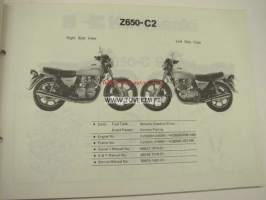 Kawasaki Z650-C (C-2, C-3) parts catalog -varaosaluettelo