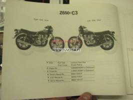 Kawasaki Z650-C (C-2, C-3) parts catalog -varaosaluettelo