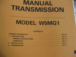 Mitsubishi Motors Workshop Manual transmission `91 - Model W5MG1