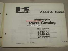 Kawasaki Z440-A A-2, A-3, A-4 parts catalog -varaosaluettelo