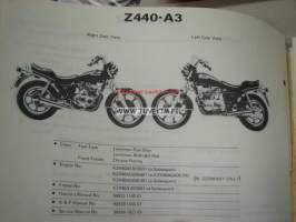 Kawasaki Z440-A A-2, A-3, A-4 parts catalog -varaosaluettelo