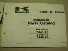 Kawasaki Z440-A A-2, A-3, A-4 parts catalog -varaosaluettelo