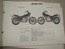 Kawasaki Z440-A A-2, A-3, A-4 parts catalog -varaosaluettelo