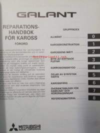 Mitsubishi Galant &#039;97, Reparationshandbok för Kaross -Korjaamokäsikirja