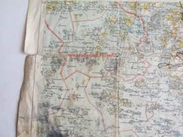 Suomen taloudellinen kartta, Turku ja ympäristö alueet, 1:100 000 Merivoimien leimalla peruskartta 1940