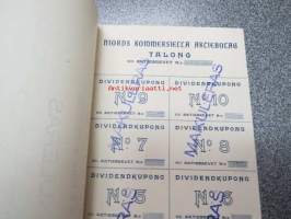 NIORDS Kommersiella Aktiebolag, 1 aktie a 5 Fmk, Helsinki -osakekirja