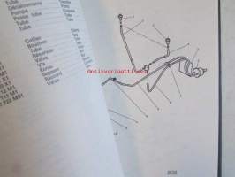Massey-Ferguson MF 595 Parts Book -varaosaluettelo 4:llä eri kielellä.