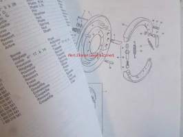 Massey-Ferguson MF 595 Parts Book -varaosaluettelo 4:llä eri kielellä.