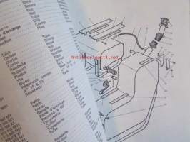 Massey-Ferguson MF 595 Parts Book -varaosaluettelo 4:llä eri kielellä.