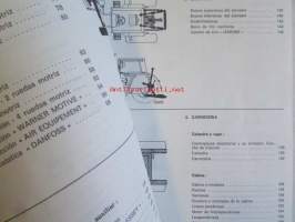 Massey-Ferguson MF 595 Parts Book -varaosaluettelo 4:llä eri kielellä.
