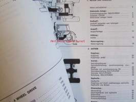 Massey-Ferguson MF 595 Parts Book -varaosaluettelo 4:llä eri kielellä.