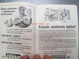 Maatalouskalenteri 1947, runsaasti mainoksia maatalouteen liittyen