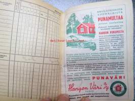 Maatalouskalenteri 1947, runsaasti mainoksia maatalouteen liittyen