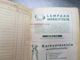 Maatalouskalenteri 1947, runsaasti mainoksia maatalouteen liittyen