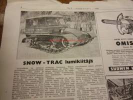 Koneviesti 1959 / 3. 11.2.1959 sis. mm. seur. artikkelit  Traktorimoottorin sivuäänien paikallistaminen.Koeajo BMW 502. 3.2 L.Paineilmakompressorit.Snow-Trac