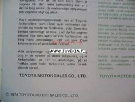 Toyota Corolla E -Omistajan käsikirja