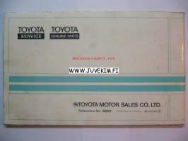 Toyota Corolla E -Omistajan käsikirja