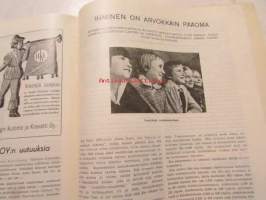 Itsenäinen Suomi 1945 nr 7-9, poliittisesta asemastamme, ulkomaankauppamme näköaloja, uusi eduskunta, Saksan talvi, retki atomimaailmaan (atomipommiasiaa) nyky