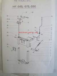 Ylö Vetokoukku MF 240, 250, 265, 675, 690, 675-4, 690-4, 698 -varaosaluettelo