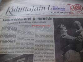 Kuluttajan lehti 1956 nr 12-13 - äitiyssuojelu, kuuluisia aprillipiloja, OTK:n tulos, meret elämän suolainen kehto