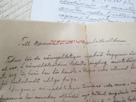 Upbådsstreijk -kutsuntalakkoon v. 1901 liittyviä lentolehtisiä / kirjoitelmia ruotsin kielellä 4 kpl