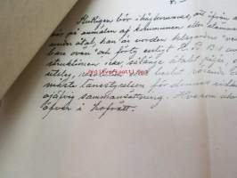 Upbådsstreijk -kutsuntalakkoon v. 1901 liittyviä lentolehtisiä / kirjoitelmia ruotsin kielellä 4 kpl