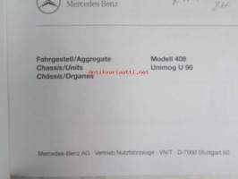 Mercedes-Benz Unimog U 90 Chassis Modell 408 Service, Rungon varaosakuvasto