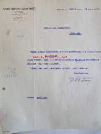 Aaro Ikonen Osakeyhtiö, Mikkeli huhtikuun 20. 1922 - asiakirja