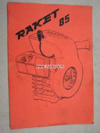 Raket 85 -mikroautomoottorin käyttöohjekirja ruotsiksi