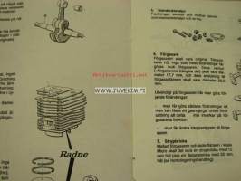 Raket 85 -mikroautomoottorin käyttöohjekirja ruotsiksi