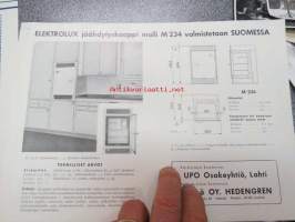 Electrolux jäähdytyskaappi malli M234 (valmistetaan Suomessa) -myyntiesite