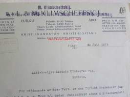 O.Y. L &amp; M Klimscheffskij, Turku 20 juli 1925. -asiakirja
