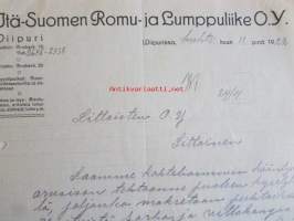 Itä-Suomen Romu- ja Lumppuliike, Wiipurissa huhtikuun 11. 1922 -asiakirja