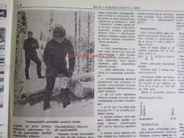 Koneviesti 1972 nr 5 -mm. Lannanpoisto puristimella, Pätkä pois ja peltoa lisää, Rivilannoitus perunaviljelyssä, Rehurobotti, Onko kyntö välttämätöntä?,