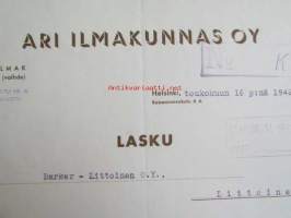 Ari Ilmakunnas Oy, Helsinki toukokuun 16. 1942. -asiakirja