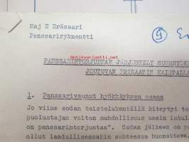 Erä korkeamman sotilaskoulutuksen harjoitustöitä ja luentoja yms.